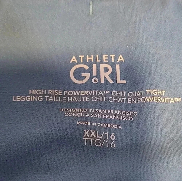 Athleta Girl High Rise Chit Chat Legging, Size XXL/16, teal - Picture 7 of 8